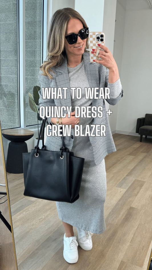 What to Wear - Quincy Dress + Crew Blazer