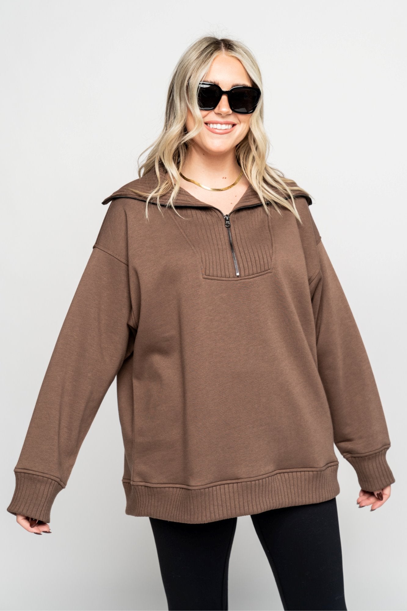 Trev Pullover in Cocoa Holley Girl
