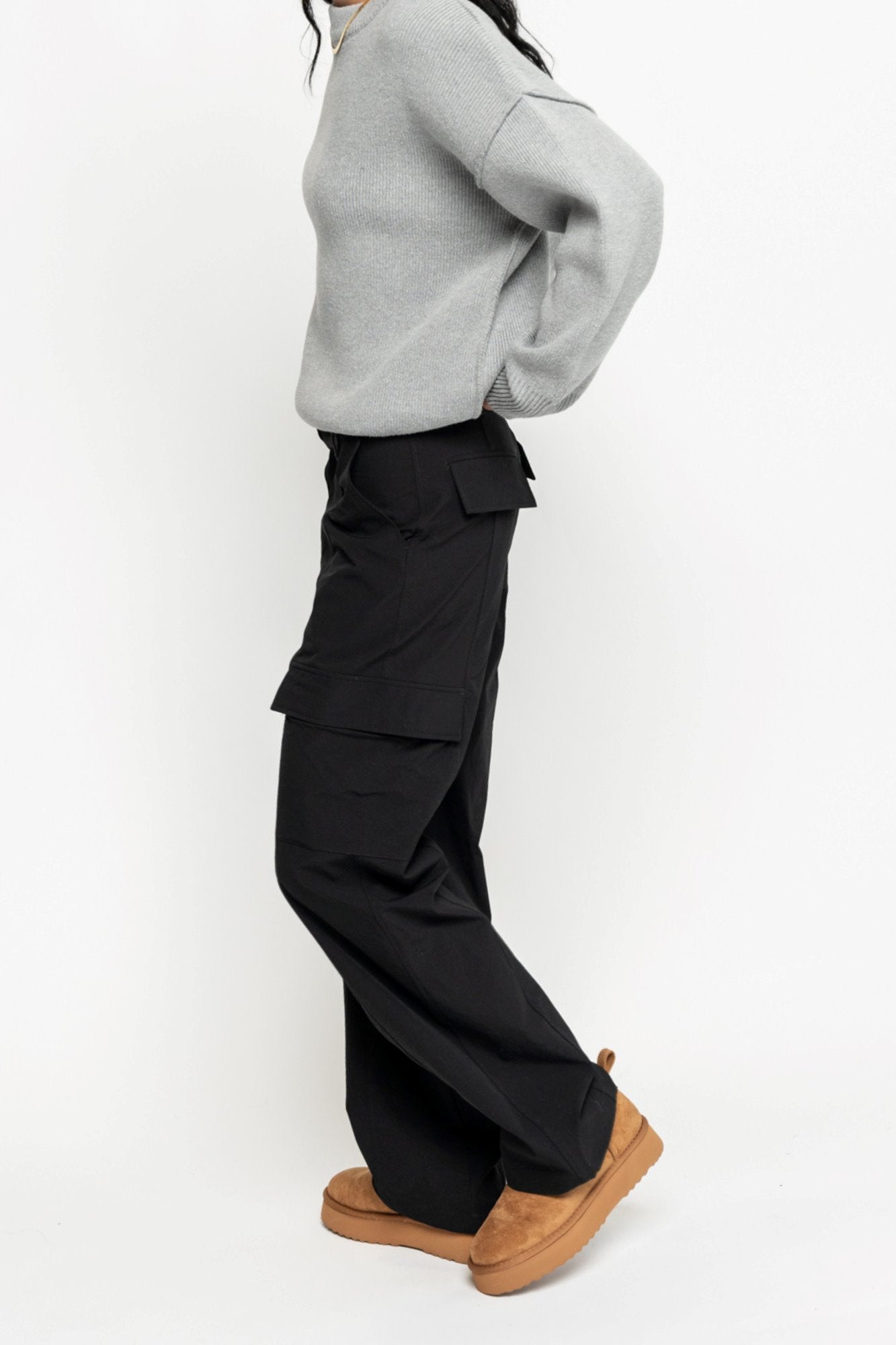 Hamilton Cargo Pants in Black Holley Girl