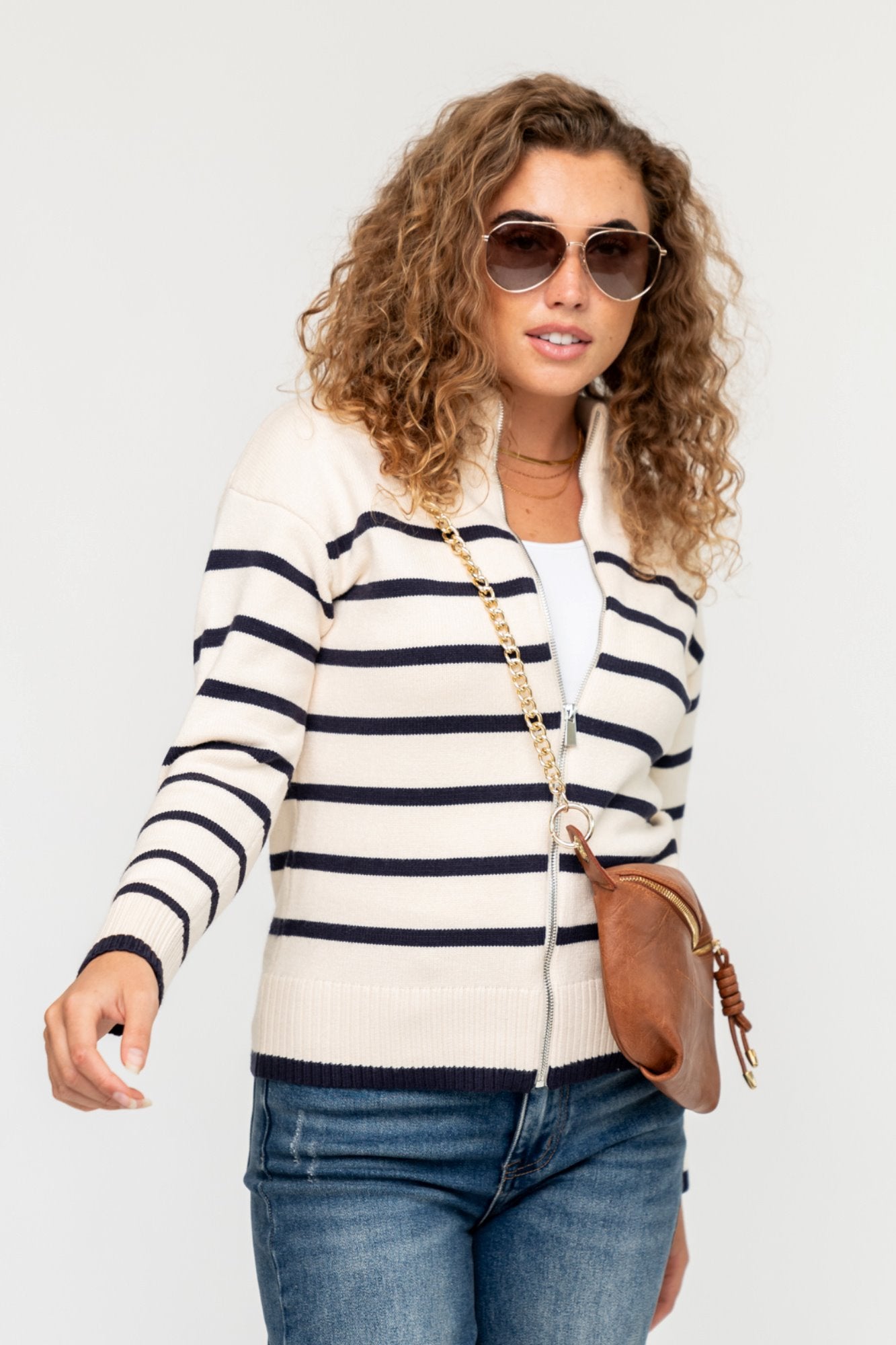 Moore Cardigan in Cream Clothing Holley Girl