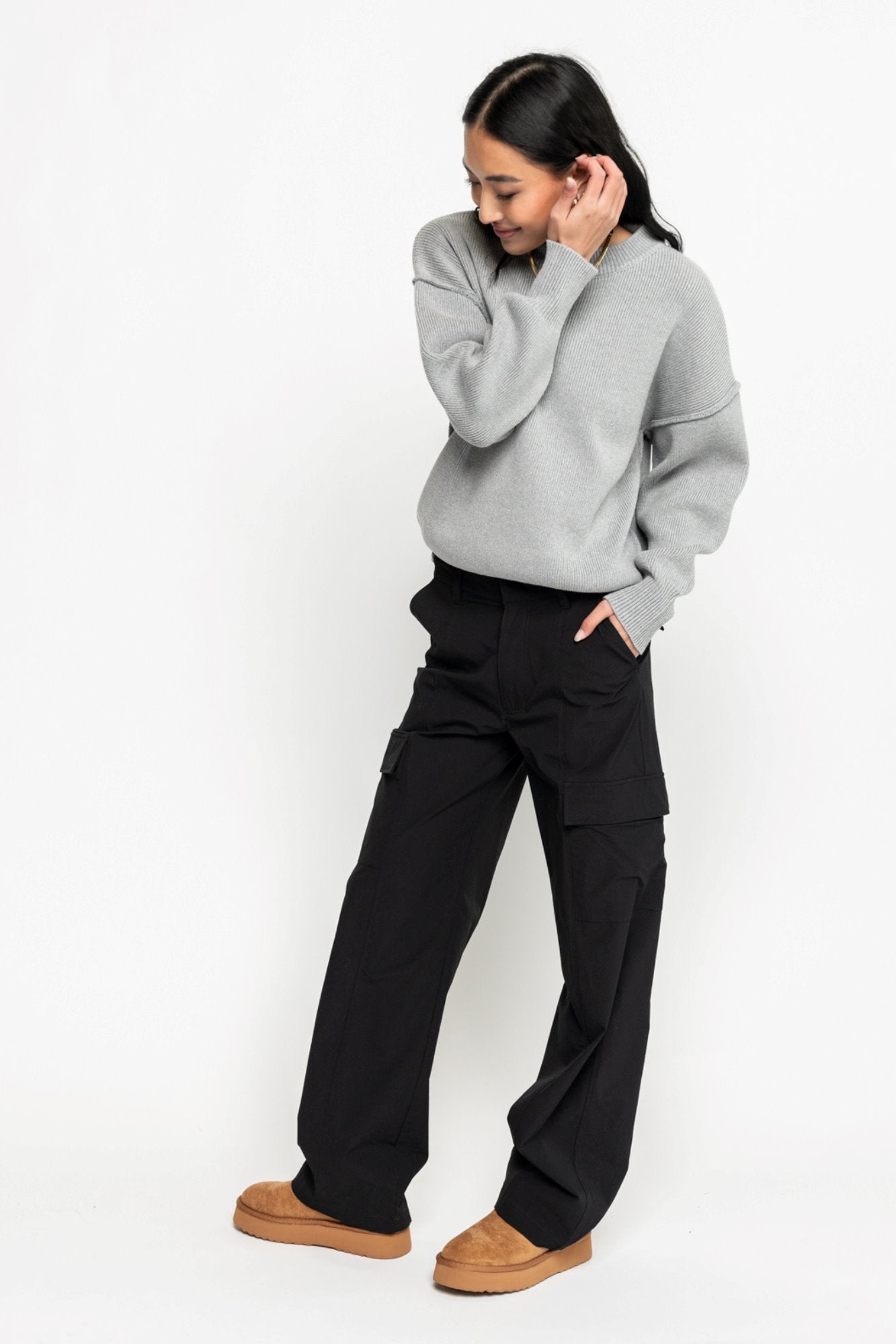 Hamilton Cargo Pants in Black Holley Girl