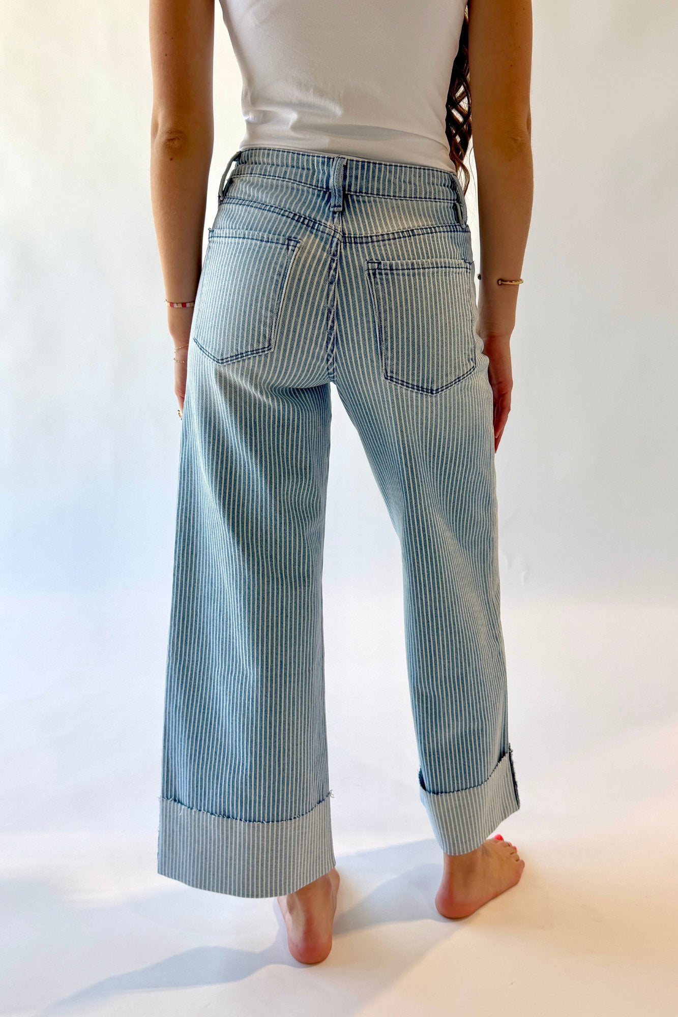 Beach House Wide Leg Crop Jeans Clothing Holley Girl