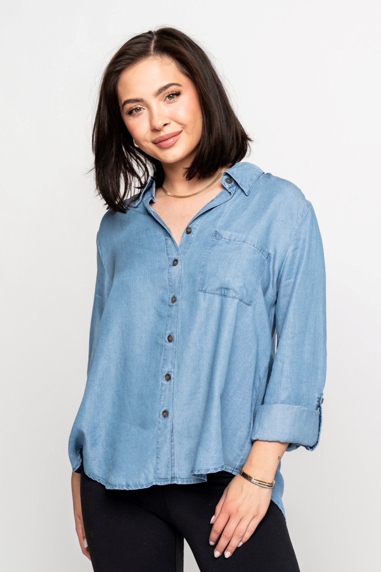 Mandi Button Down (Small-3X) Holley Girl