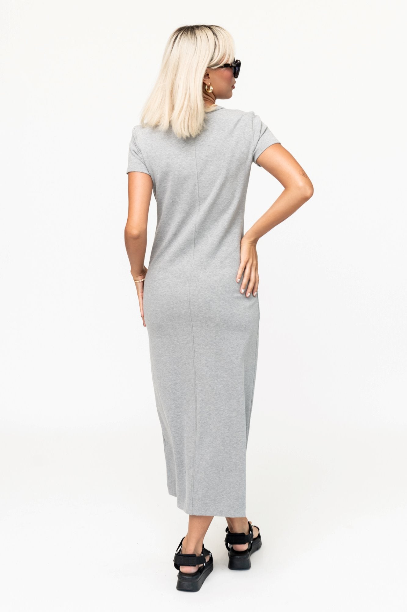 Lulu Dress in Grey Clothing Holley Girl