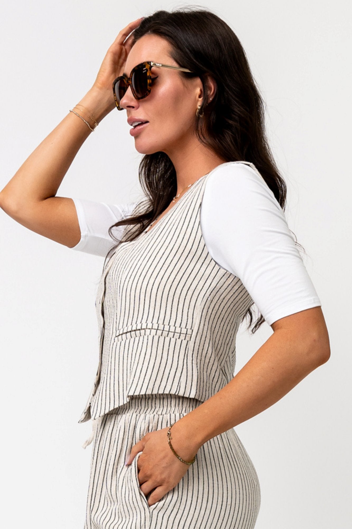Charleston Vest in Natural Holley Girl