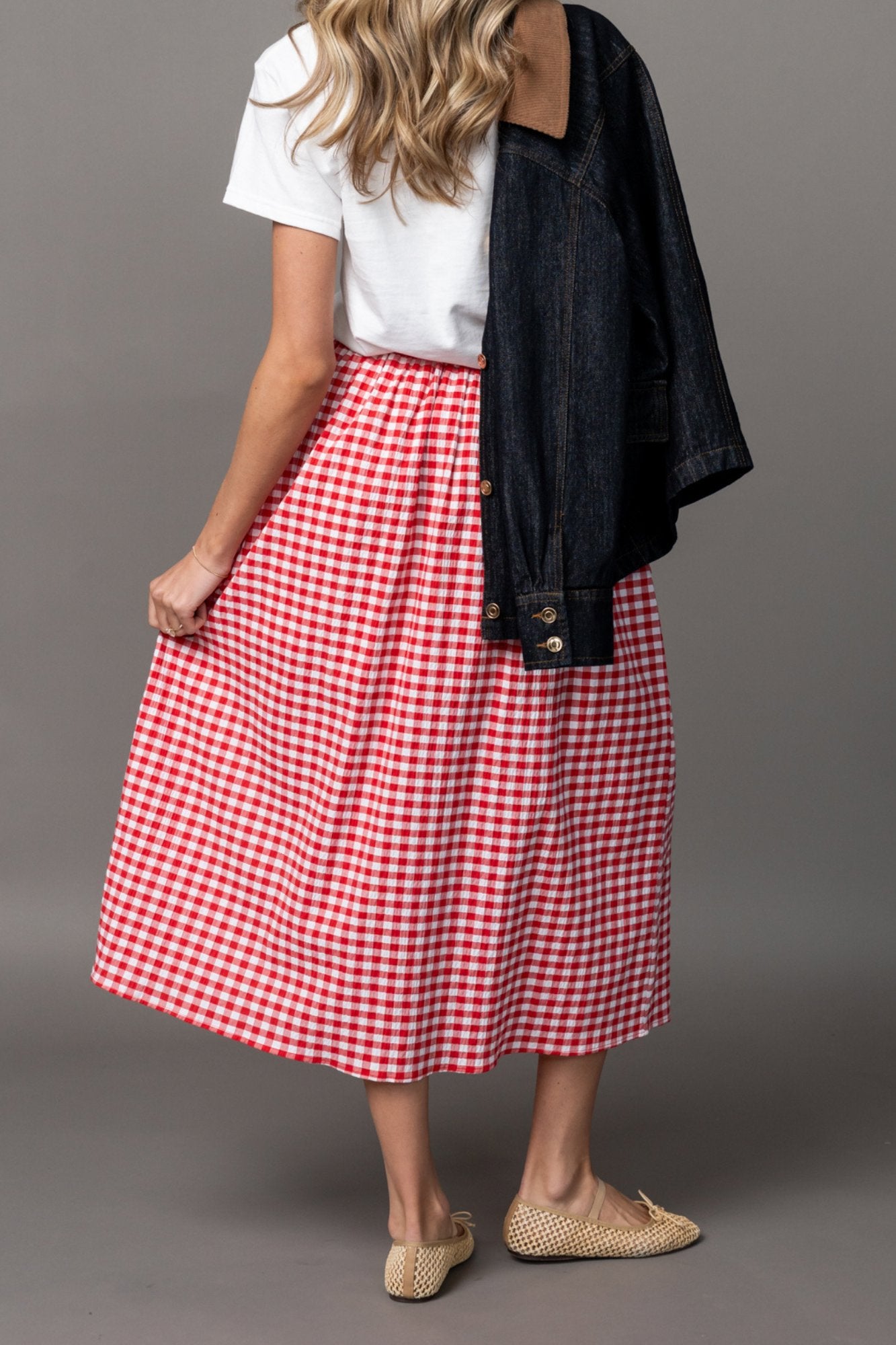 On Repeat Gingham Skirt Clothing Holley Girl
