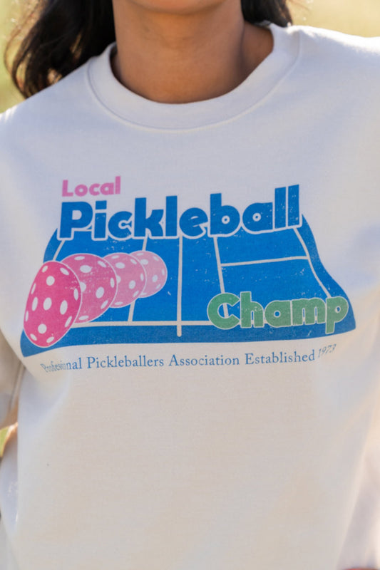 Pickleball Champ Crewneck Clothing Holley Girl