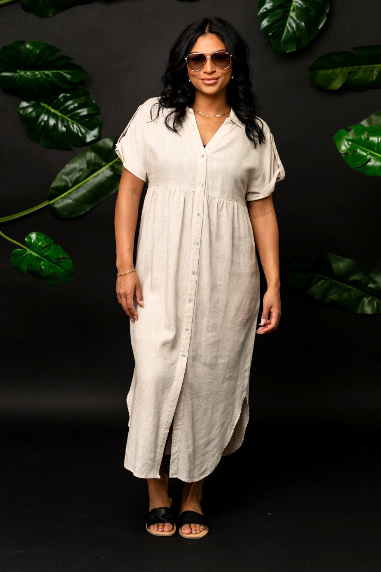 Stone Dress in Oatmeal - FINAL SALE Holley Girl