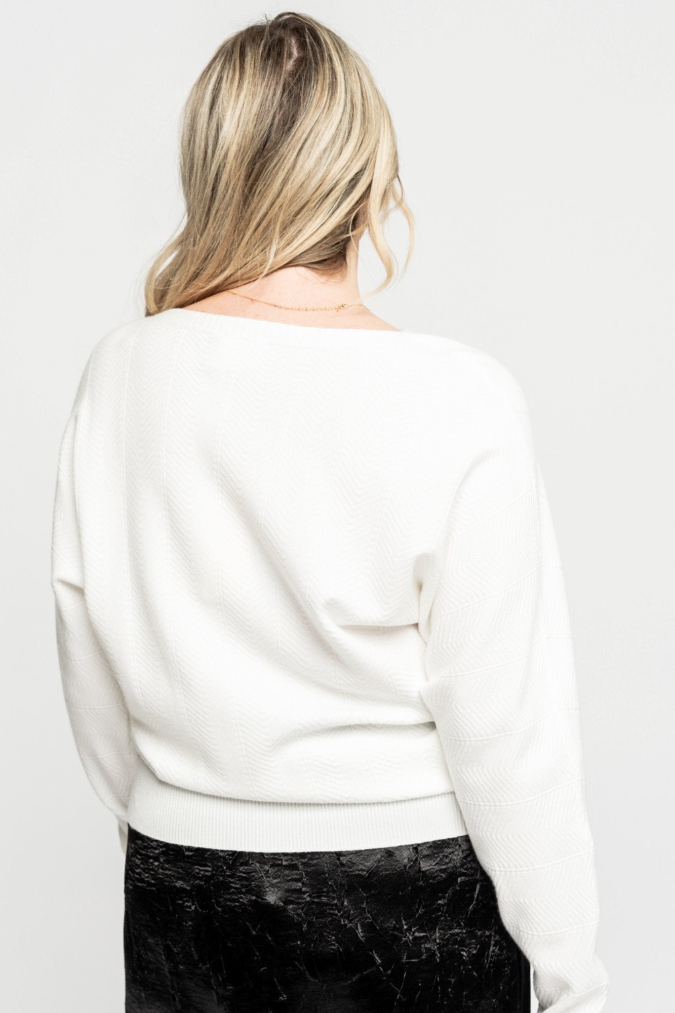 Corbin Sweater in White Holley Girl