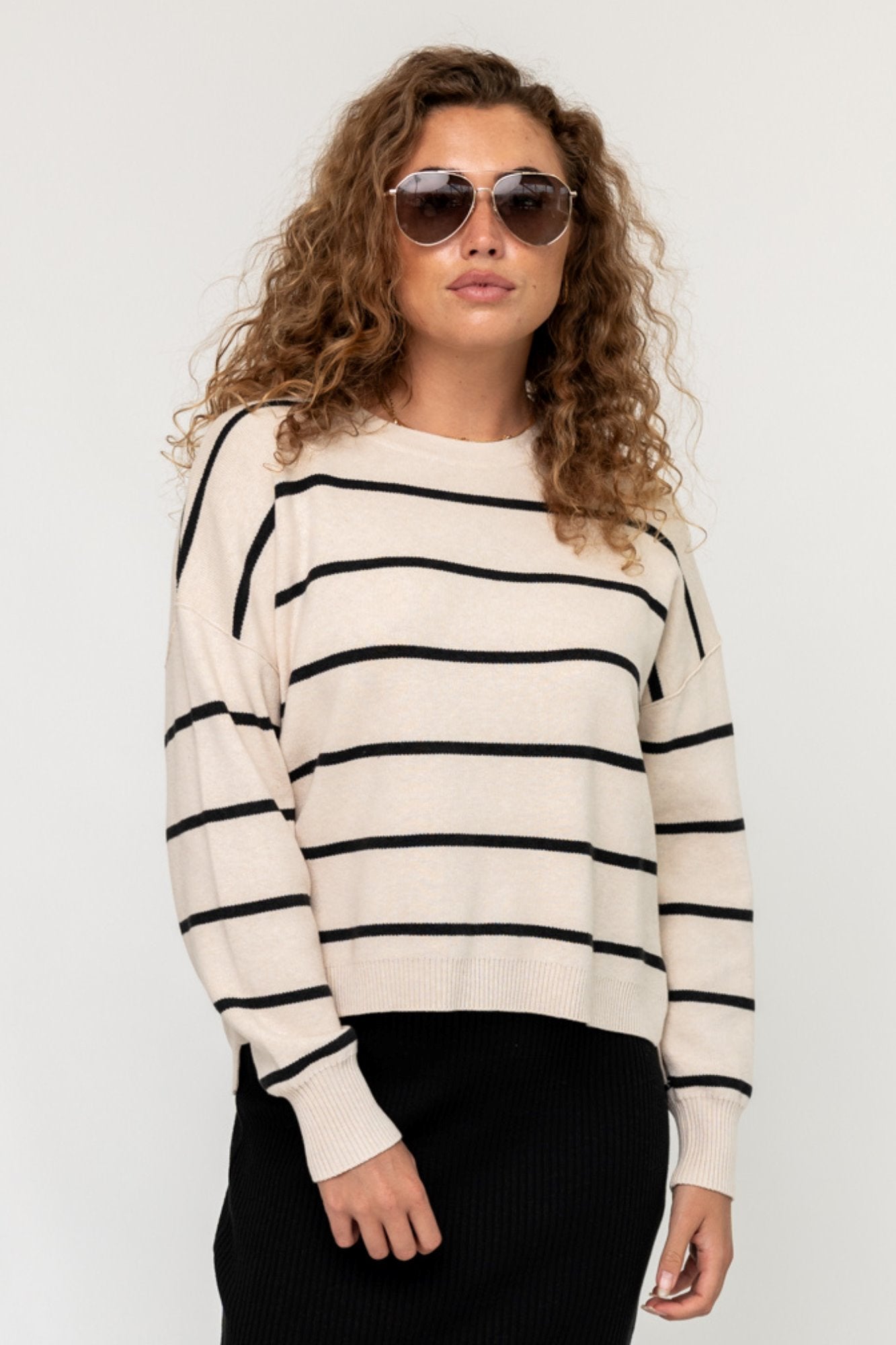 Elsie Sweater in Cream Clothing Holley Girl