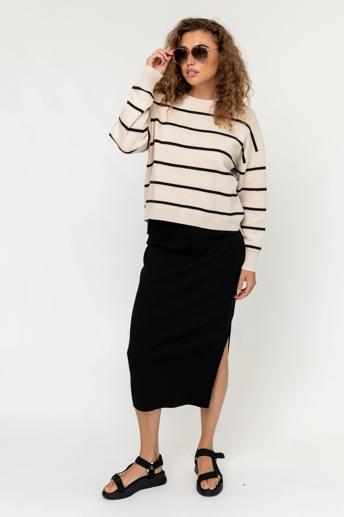 Elsie Sweater in Cream Clothing Holley Girl