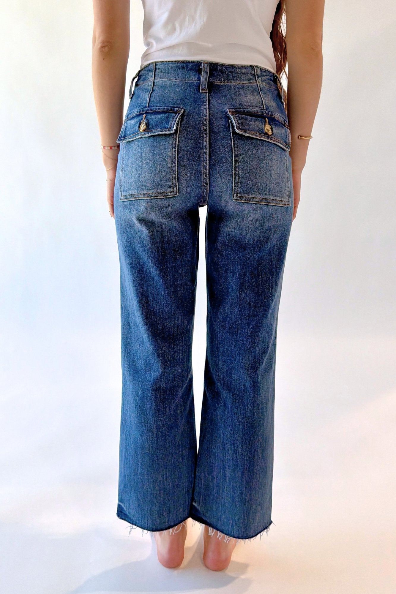 Emerson High Rise Cropped Utility Jean Clothing Holley Girl