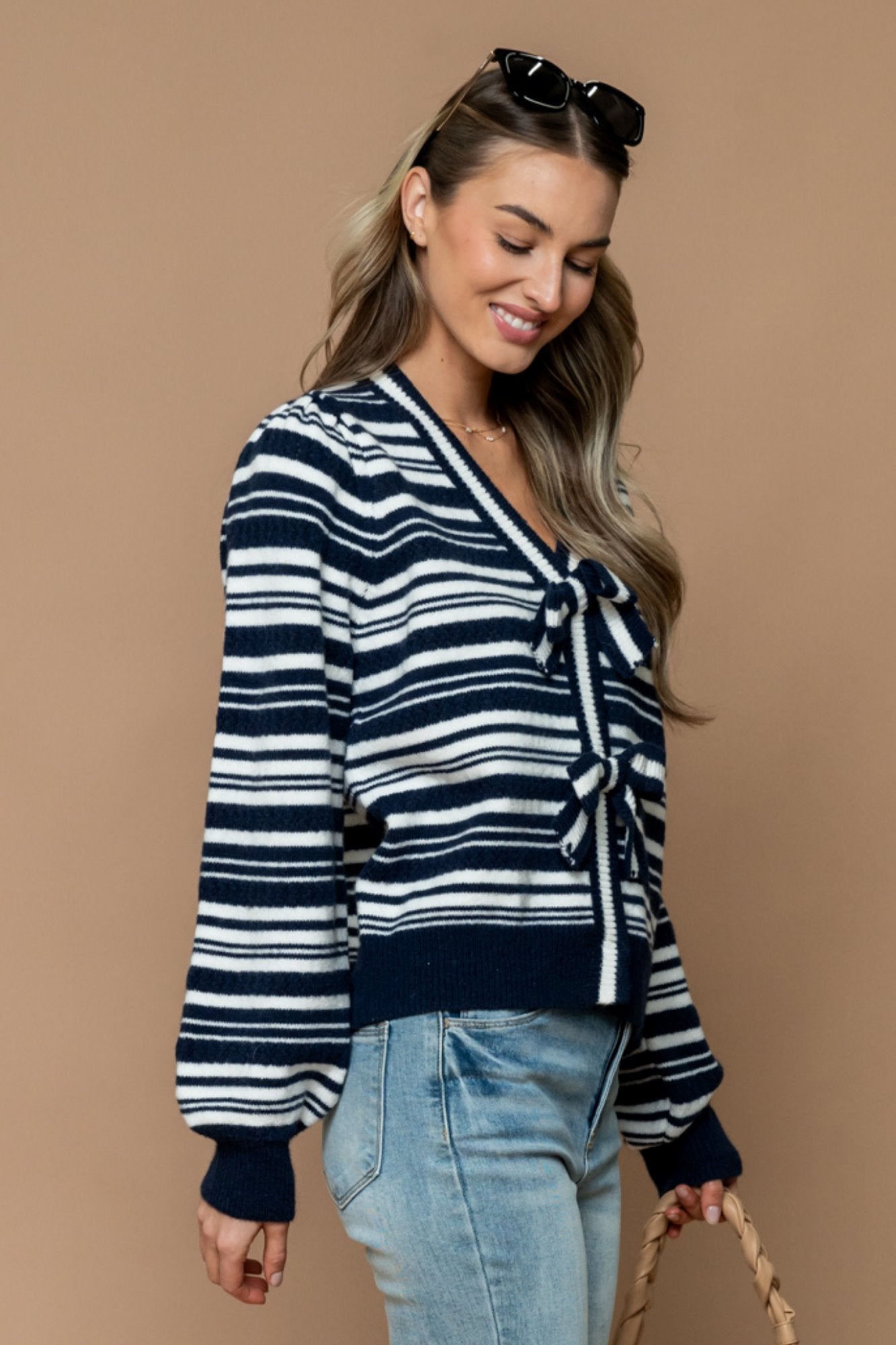Penny Cardigan in Navy Clothing Holley Girl