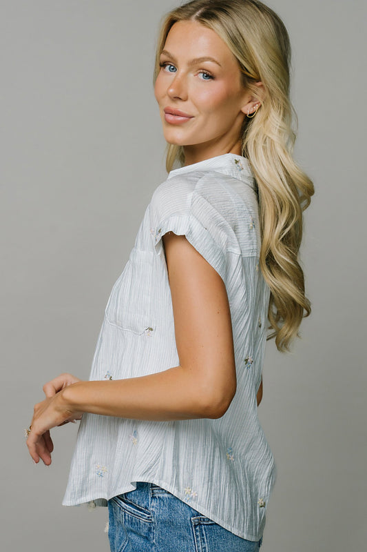 Garden Party Blouse Short Sleeve Clothing Holley Girl
