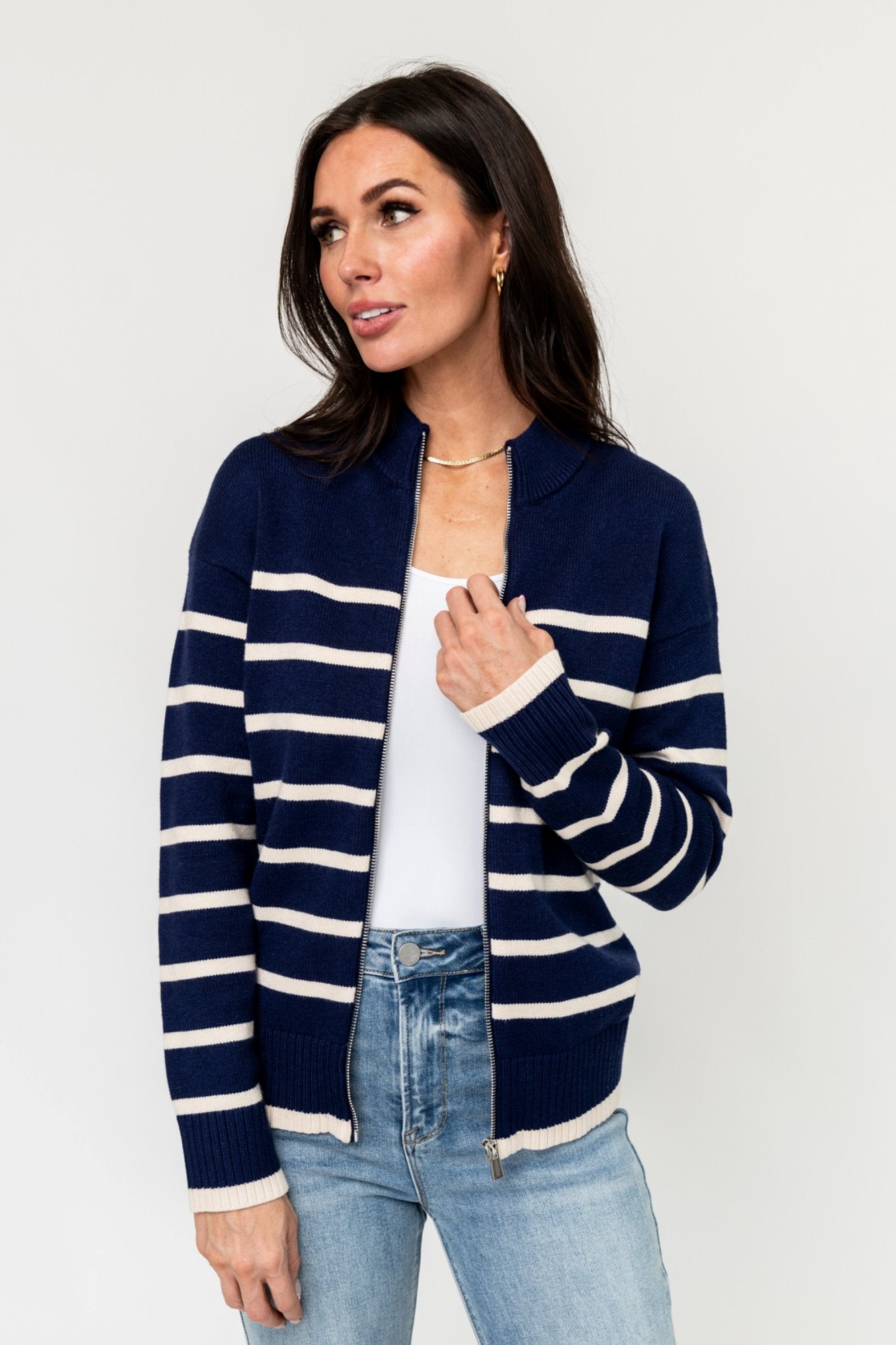 Moore Cardigan in Navy Clothing Holley Girl