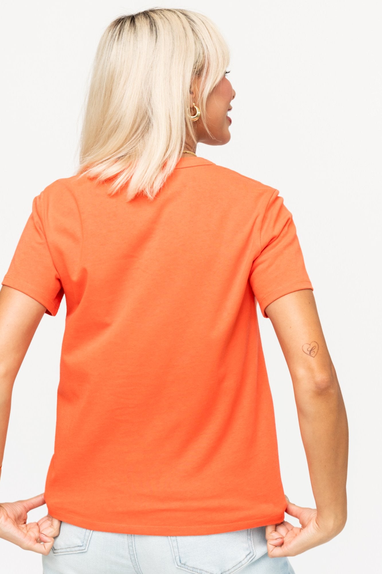 Dove Tee in Tangerine Clothing Holley Girl