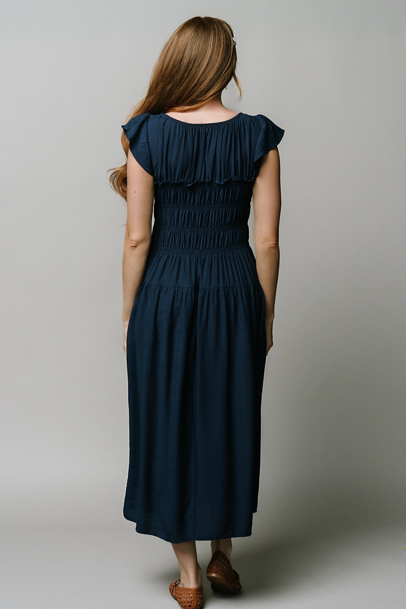 Golden Hour Dress in Navy Clothing Holley Girl