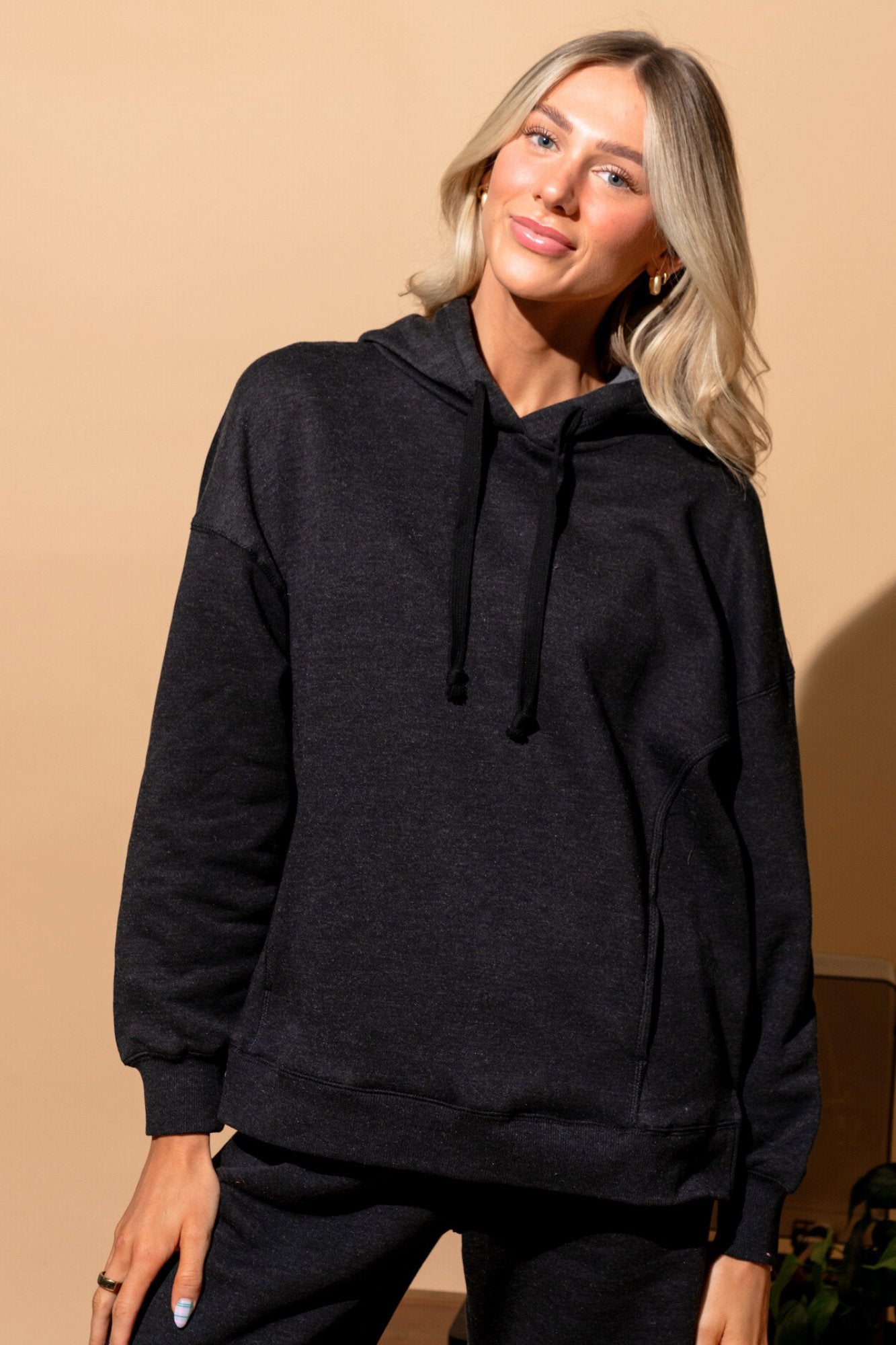 Unwind Hoodie in Black Clothing Holley Girl