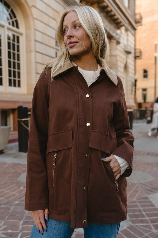 Hastings Jacket in Chocolate Clothing Holley Girl