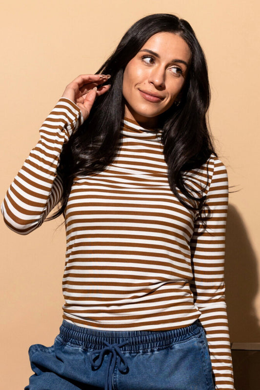 Rebel Top in Caramel Clothing Holley Girl