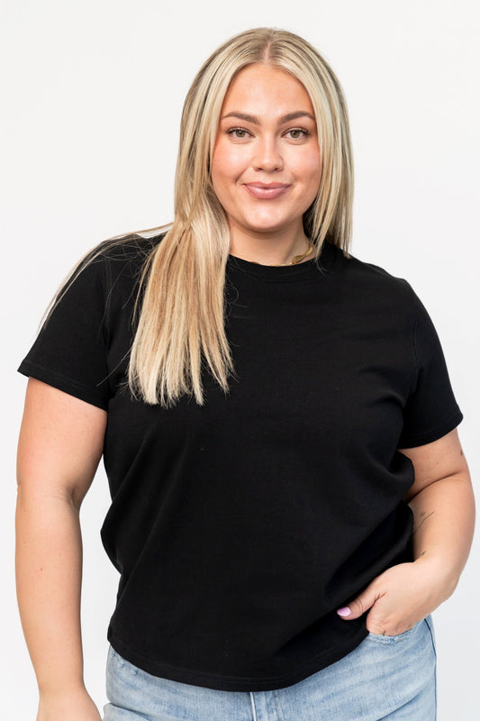 HOLLEY GIRL - Maddy Tee in Black (Small-3XL) Holley Girl