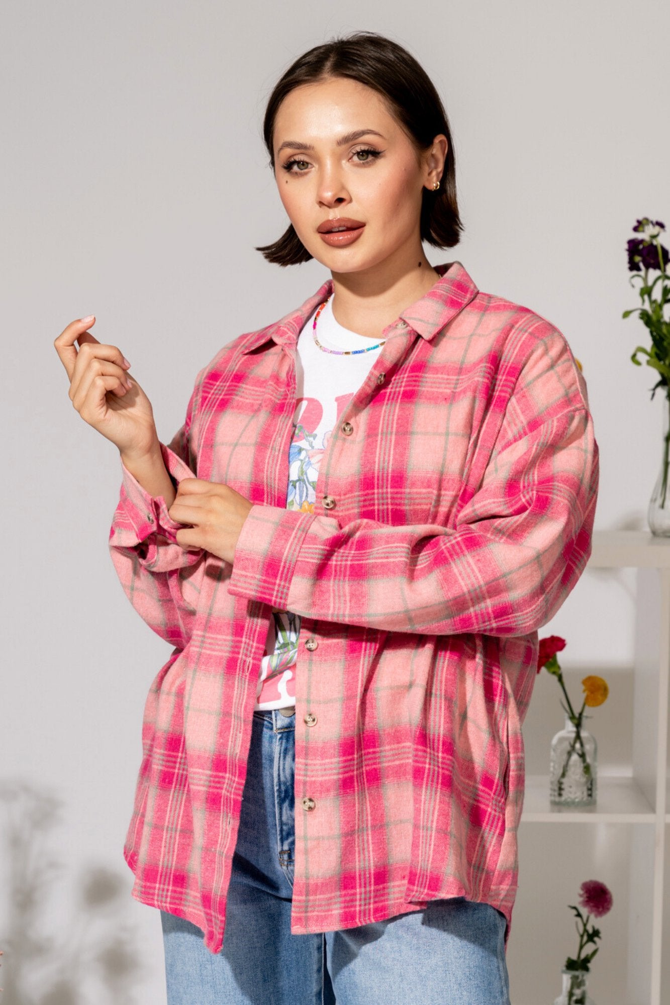Strawberry Fields Flannel Clothing Holley Girl