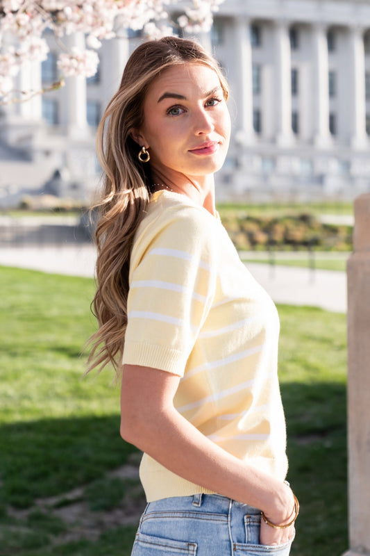 Finch Top in Lemon Clothing Holley Girl