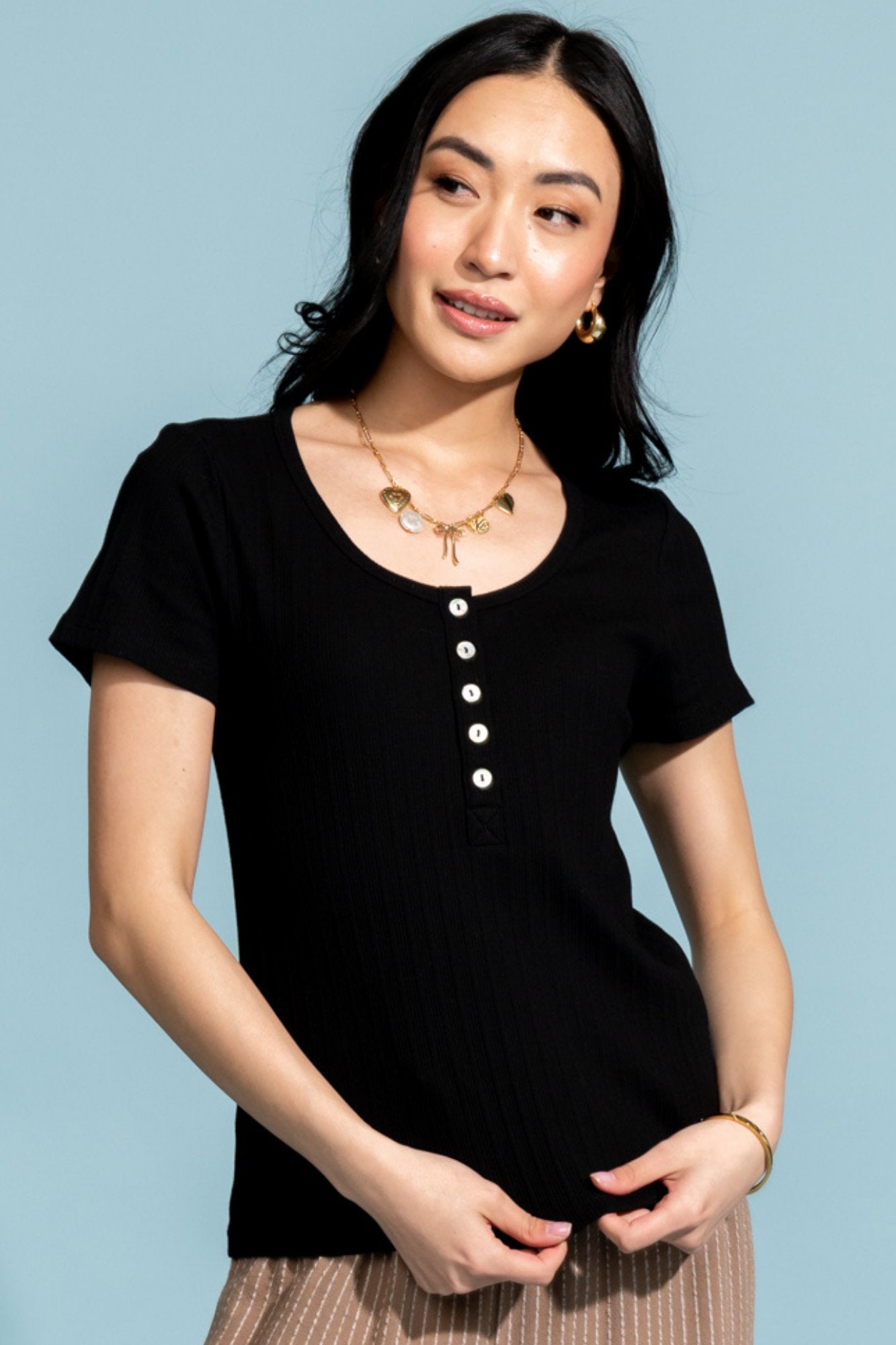 Monroe Top in Black Clothing Holley Girl