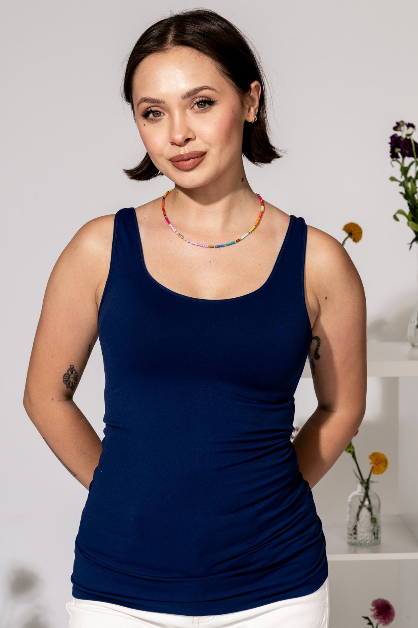 Layering Tank in Navy Clothing Holley Girl