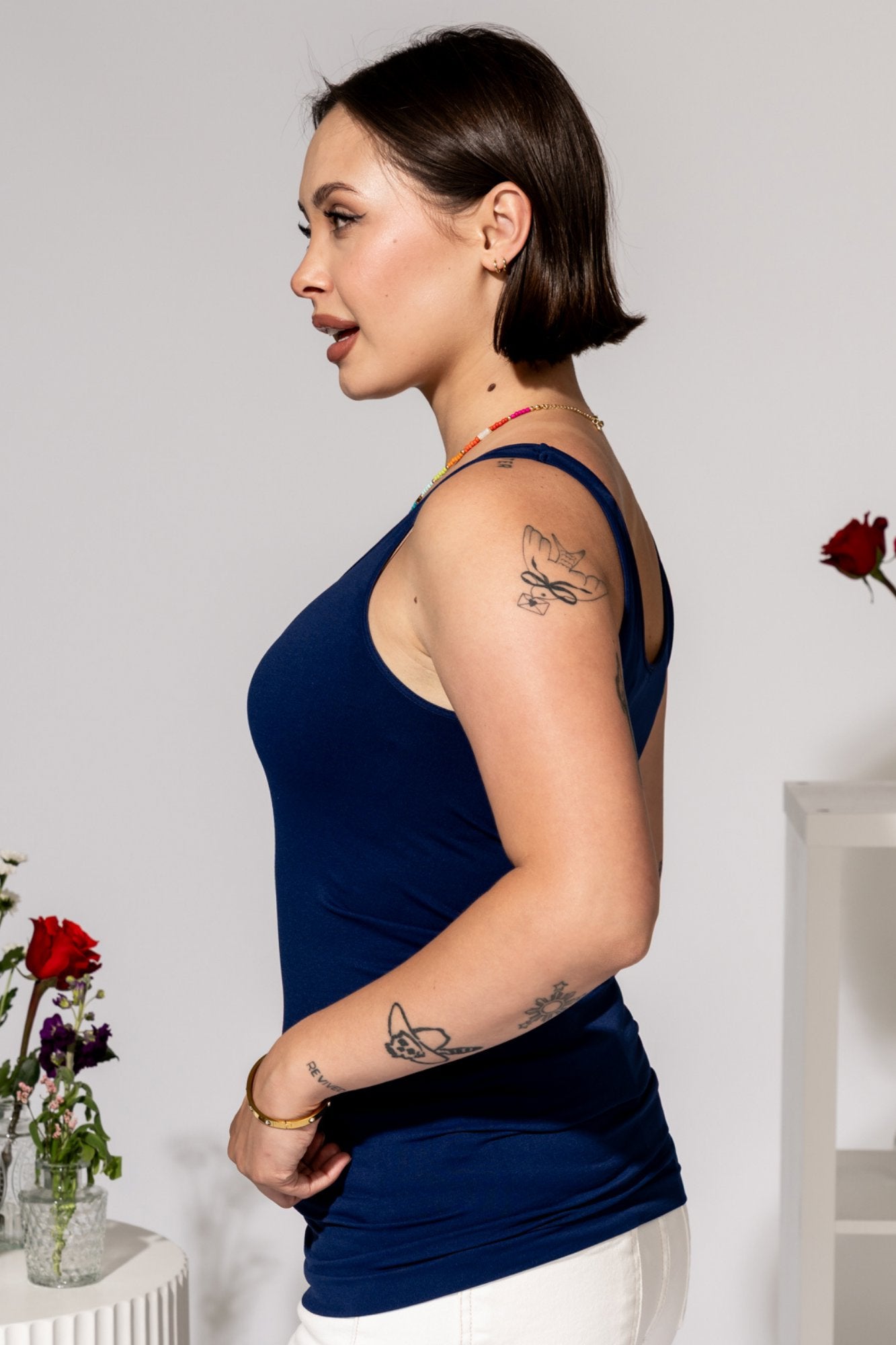 Layering Tank in Navy Clothing Holley Girl