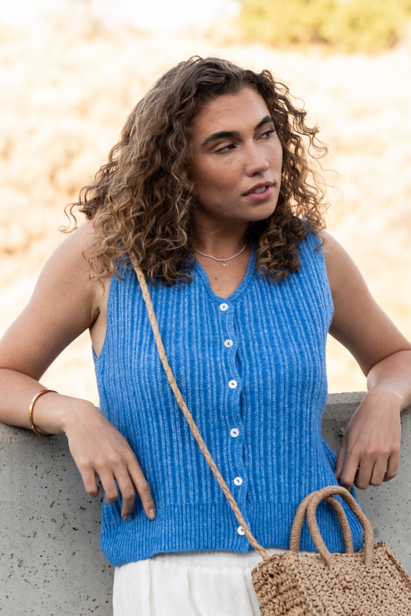 Remington Vest in Cloud Clothing Holley Girl