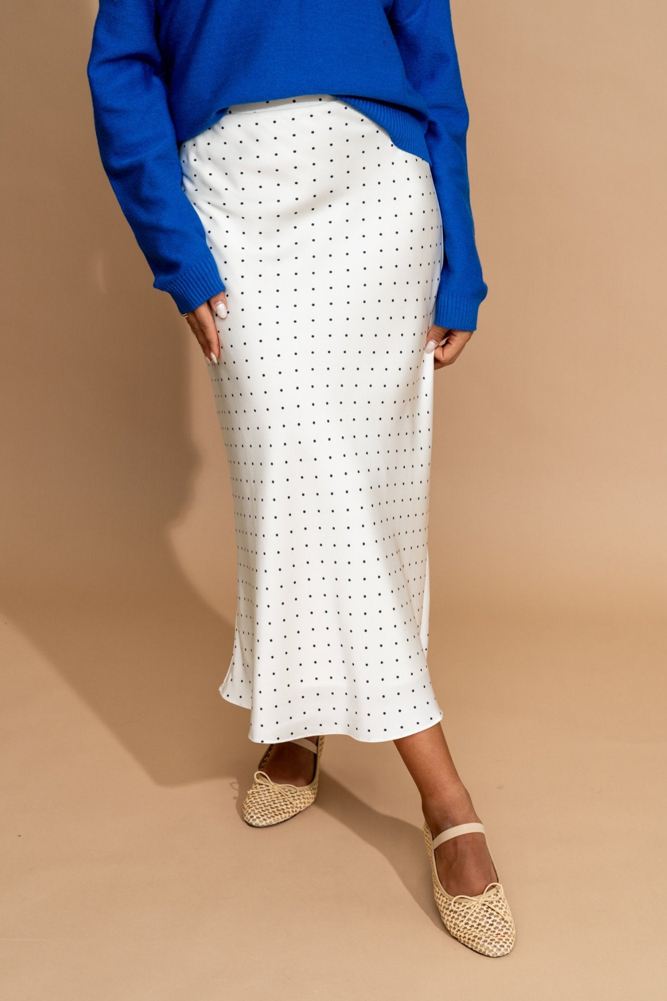 Hepburn Skirt in Cream Clothing Holley Girl