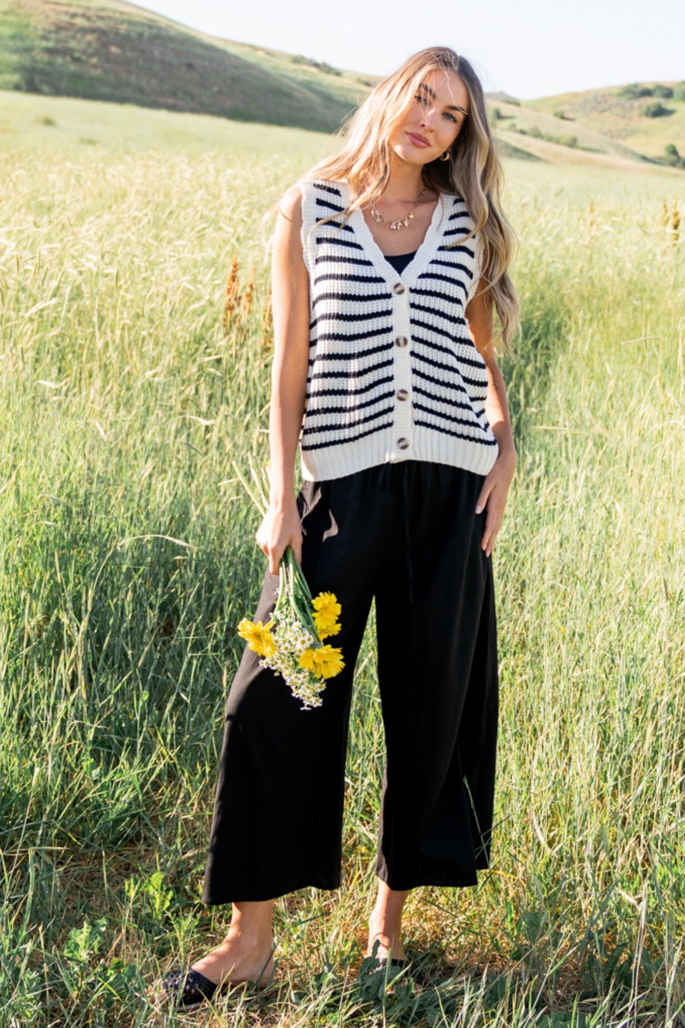 Zane Vest in Ivory Clothing Holley Girl
