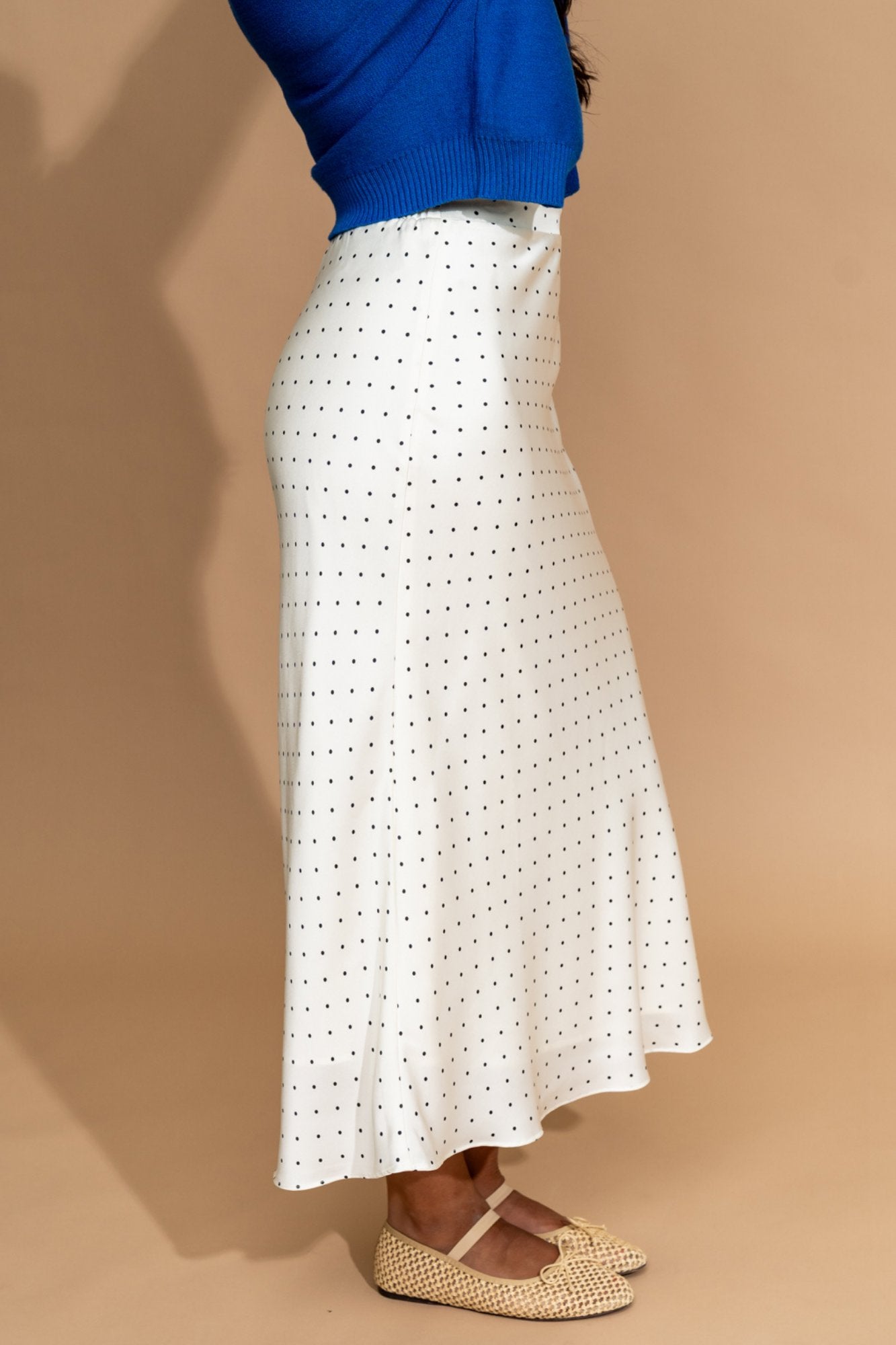 Hepburn Skirt in Cream Clothing Holley Girl