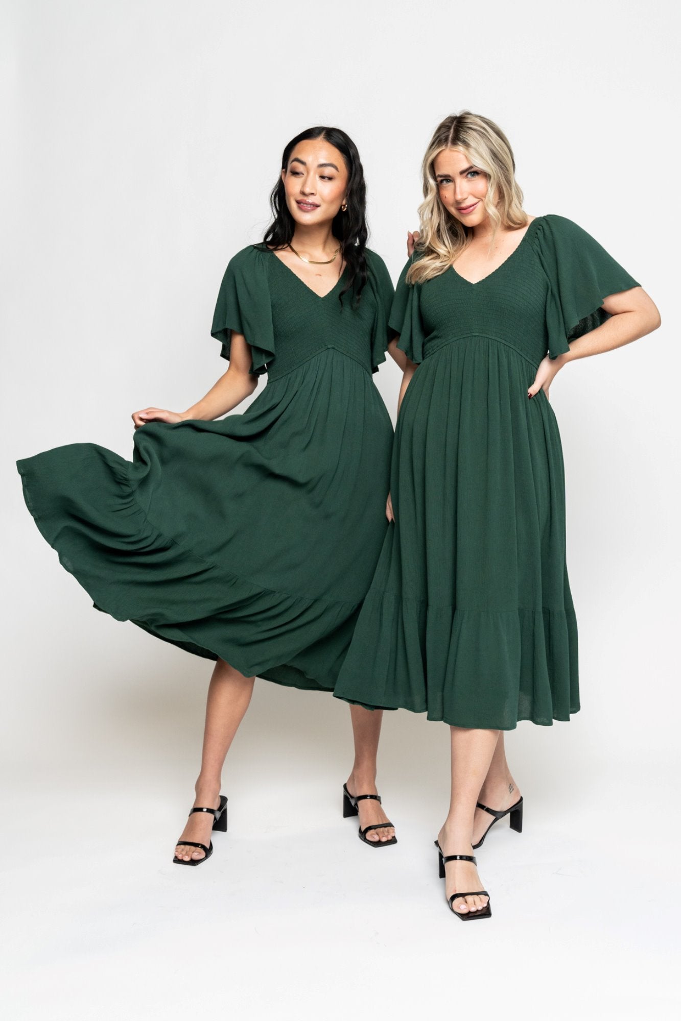 Sofia Dress in Green Holley Girl