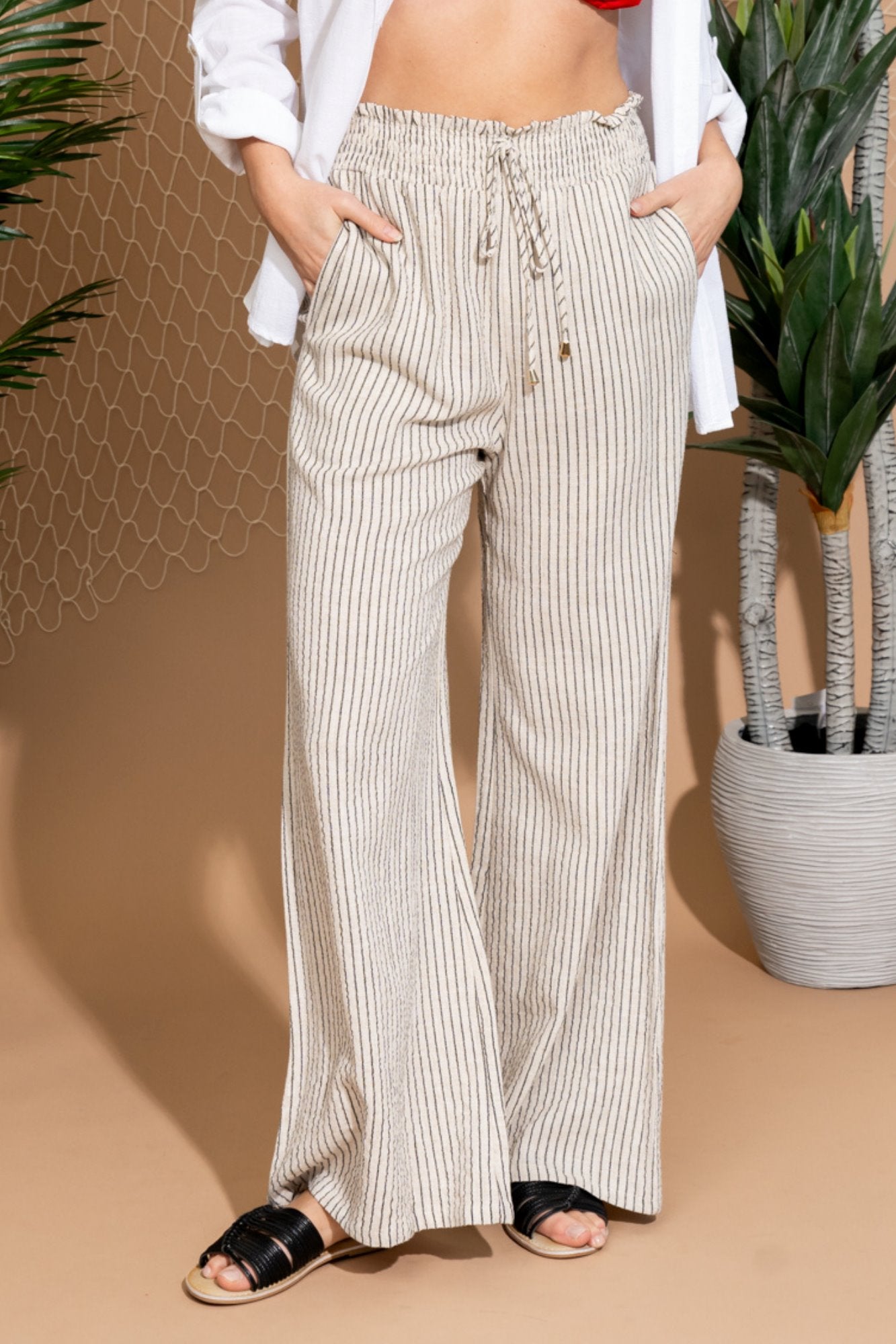 Maxwell Pant in Natural Stripe Holley Girl
