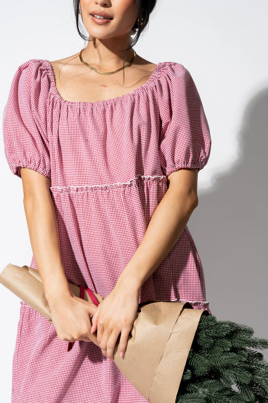 Cranberry Crisp Dress Clothing Holley Girl