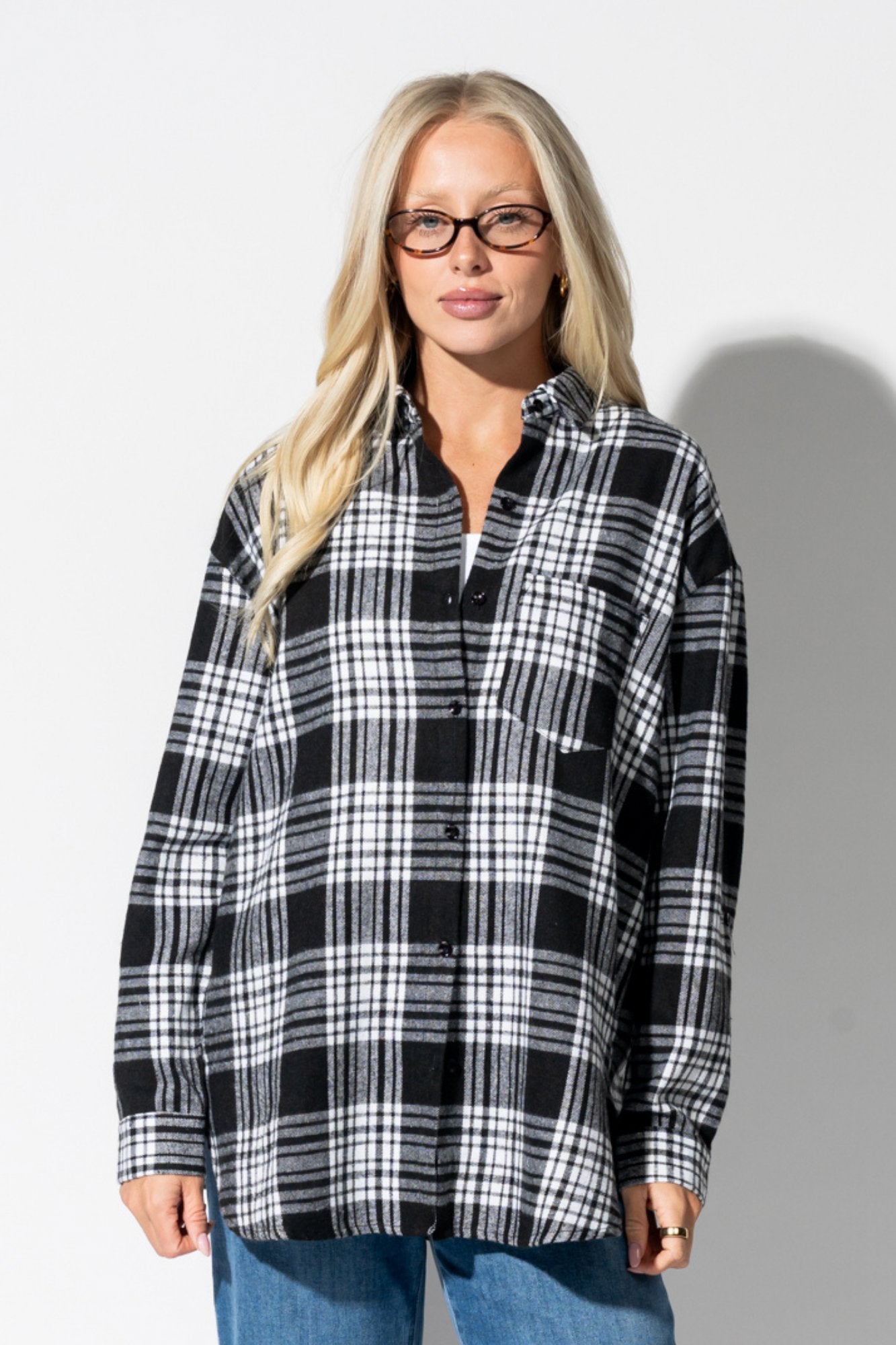 Bonfire Flannel in Black Clothing Holley Girl