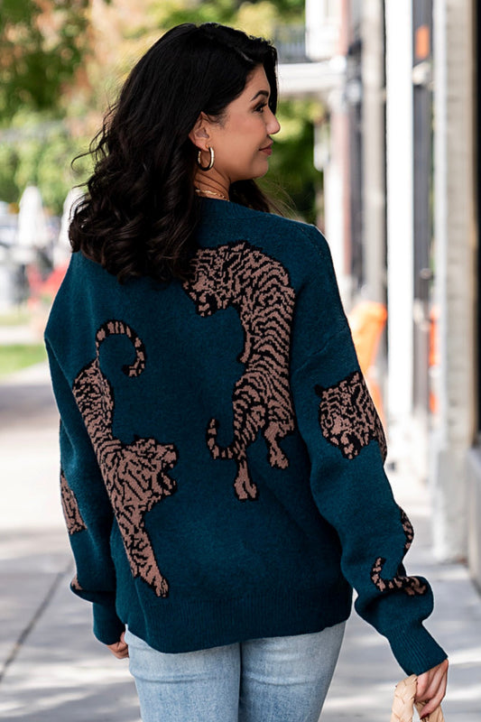 Tigress Sweater in Emerald Clothing Holley Girl