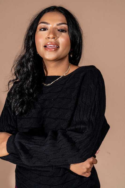 Cici Sweater in Black Clothing Holley Girl