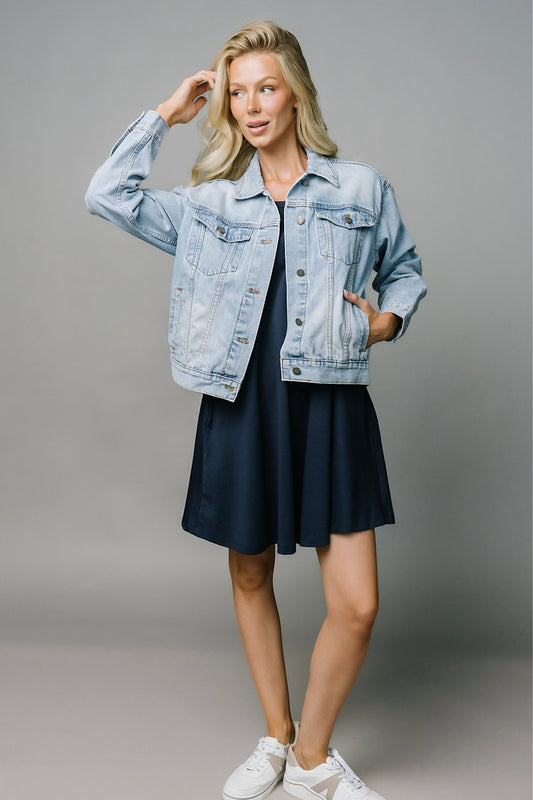 Summer in Navy Dress Clothing Holley Girl