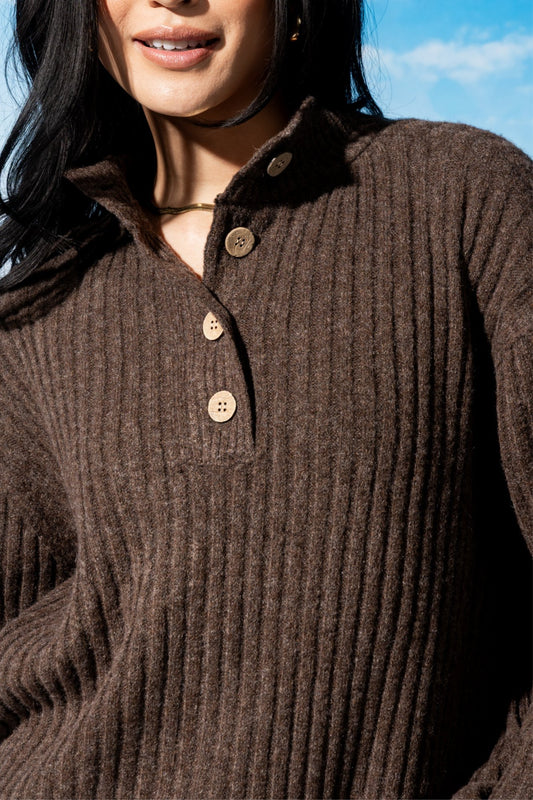 Chestnut Henley Clothing Holley Girl