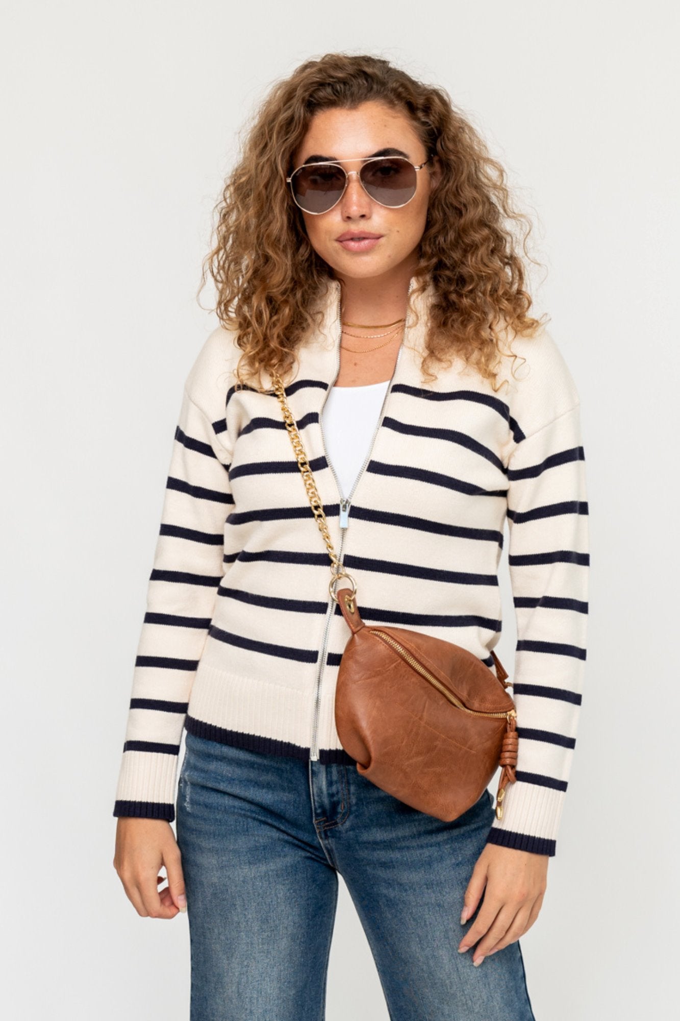 Moore Cardigan in Cream Clothing Holley Girl