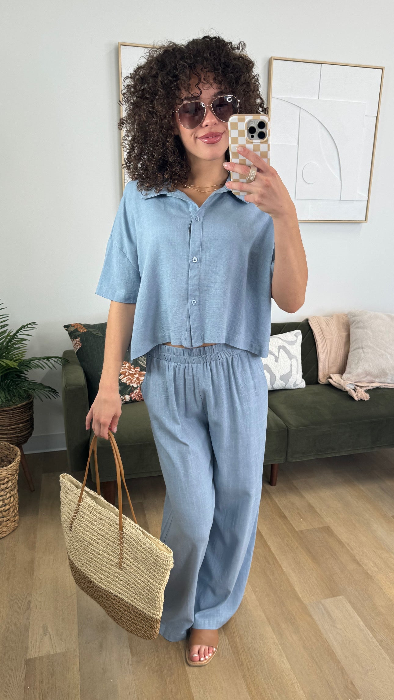 Gabbie Top in Blue Holley Girl