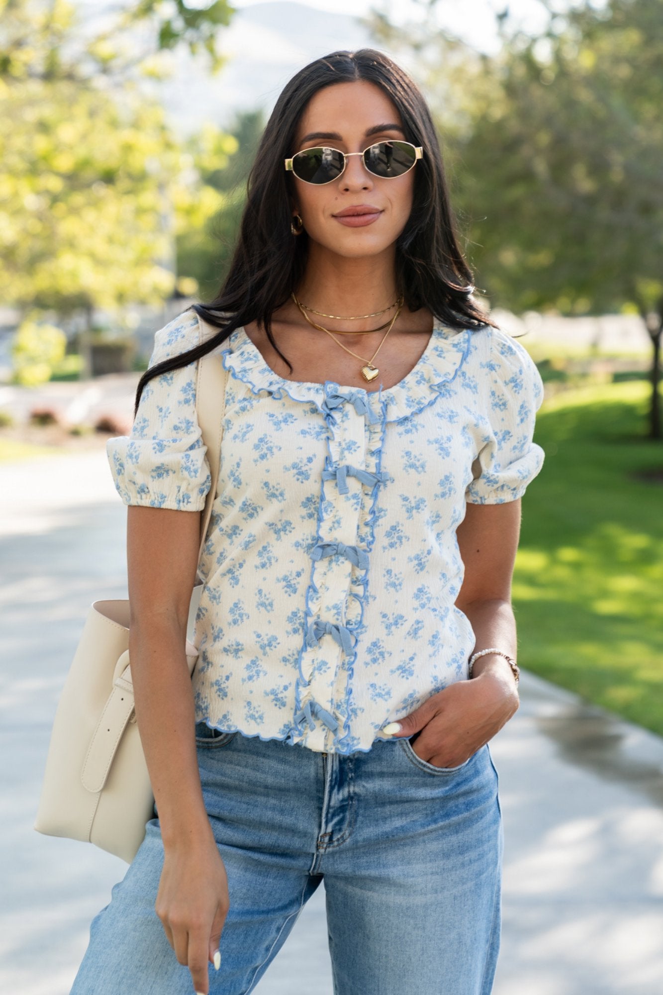 Georgia Blue Top Clothing Holley Girl