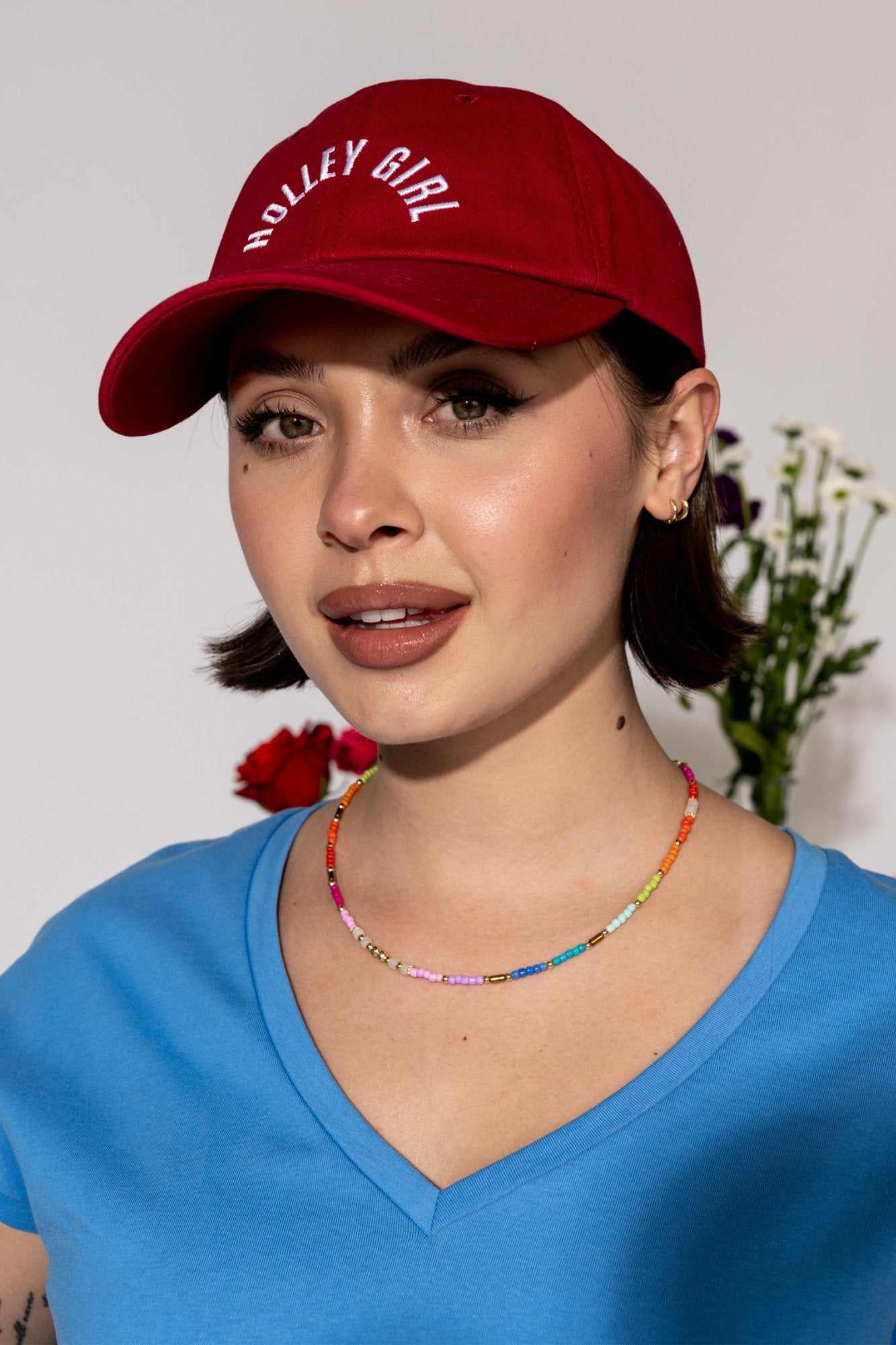 Holley Girl Ball Cap in Dark Cherry Clothing Holley Girl