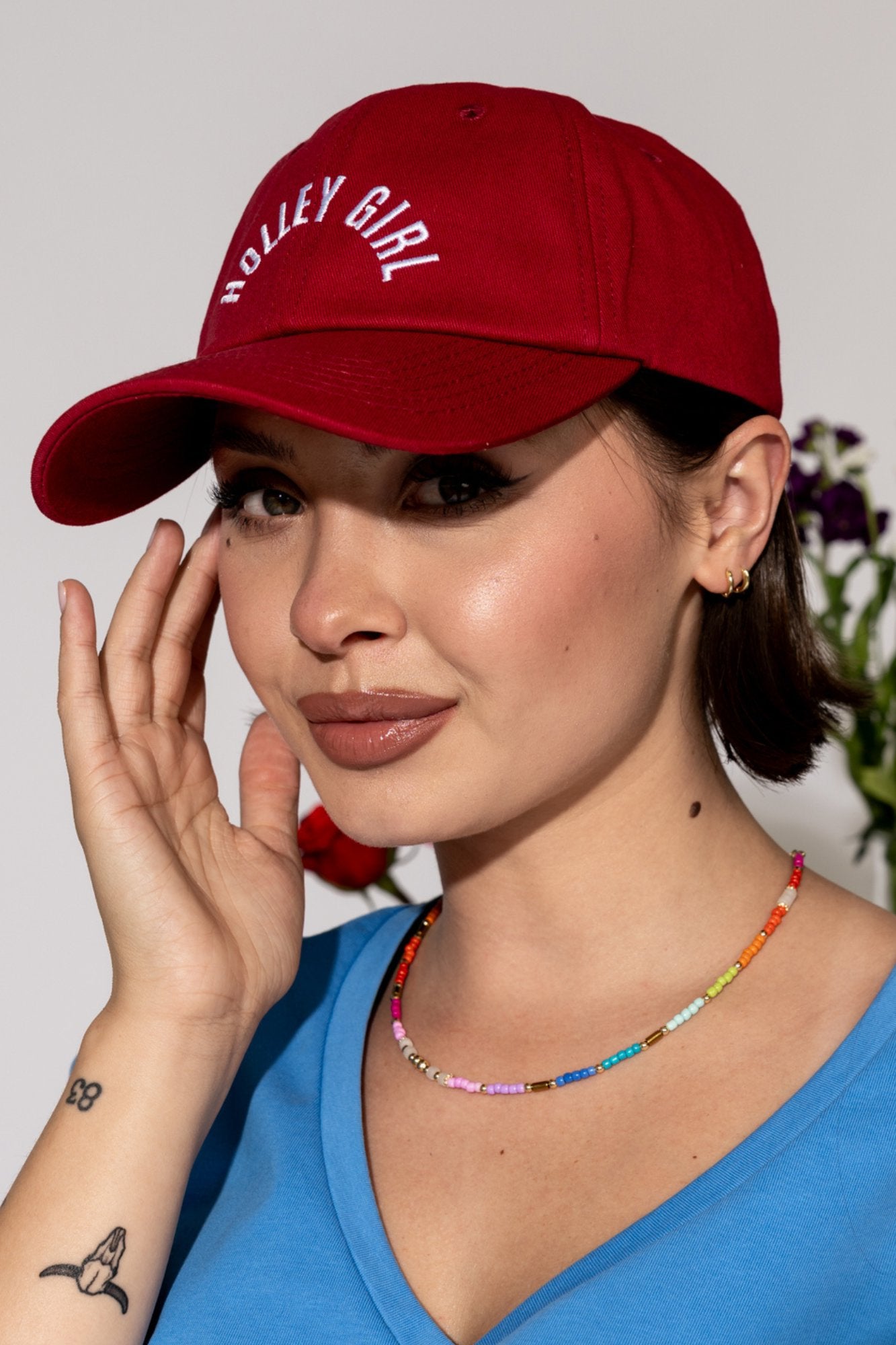 Holley Girl Ball Cap in Dark Cherry Clothing Holley Girl