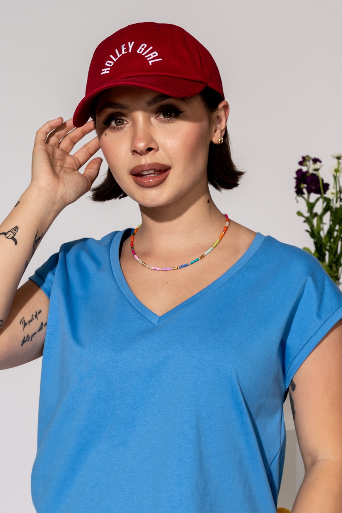 Holley Girl Ball Cap in Dark Cherry Clothing Holley Girl