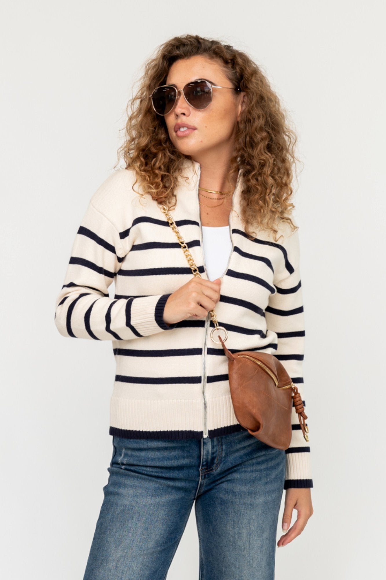 Moore Cardigan in Cream Clothing Holley Girl