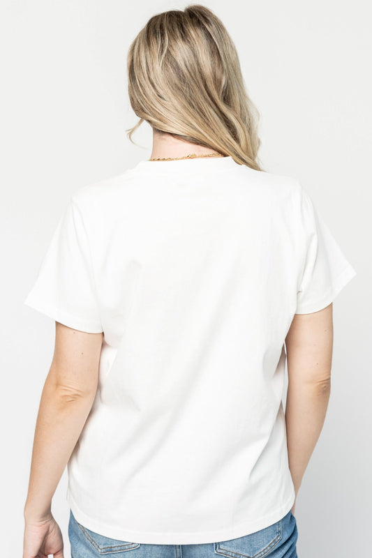 Maddy Tee in White (Small-XL) Holley Girl
